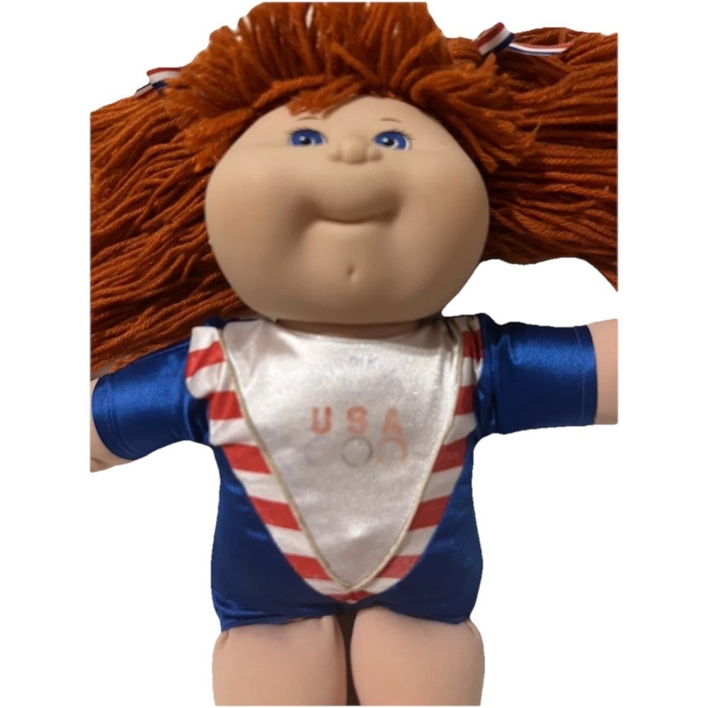 Vintage 1996 Cabbage Patch Kids OlympiKids Mattel Doll Red Hair USA Gymnast